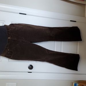 Brown corduroy boot cut pant